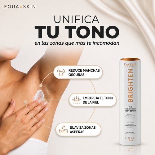 EQUA SKIN Brighten | Sérum Corporal Unificador de Tono | Con Ácido Tranexámico, Vitamina C y Niacinamida | 90 ml