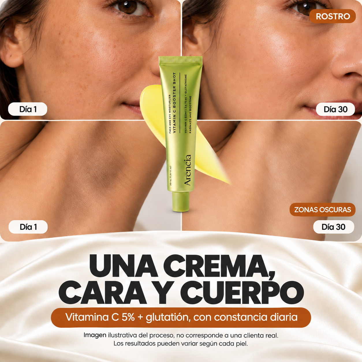 Booster de Vitamina C + Glutatión para Rostro y Cuerpo (30 ml)