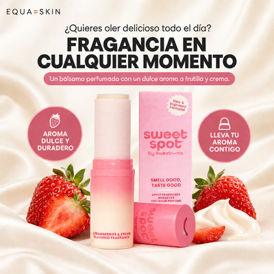 EQUA SKIN Fresh | Fragancia Íntima en Barra | Aroma Frutilla con Crema, Sin Alcohol | 10 g