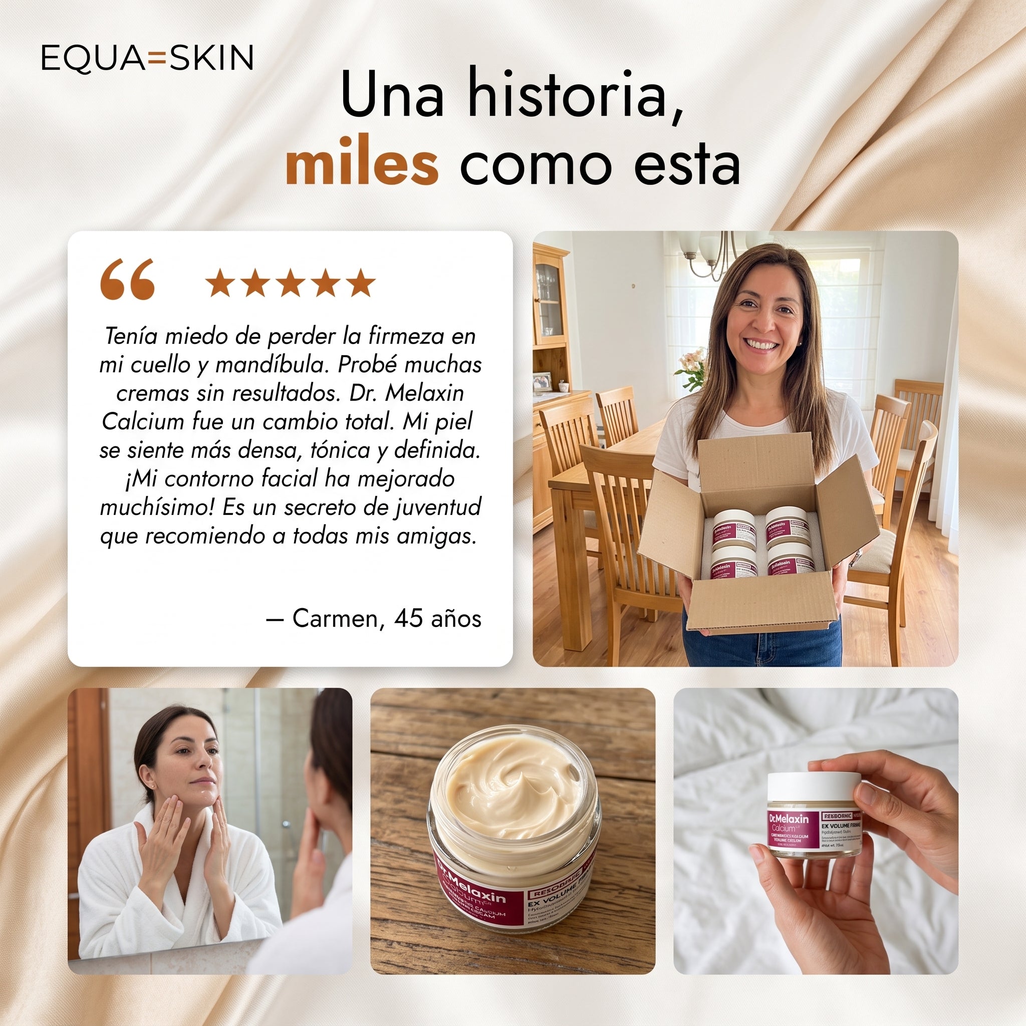 EQUA SKIN Density | Crema Facial Reafirmante de Calcio + Elastina