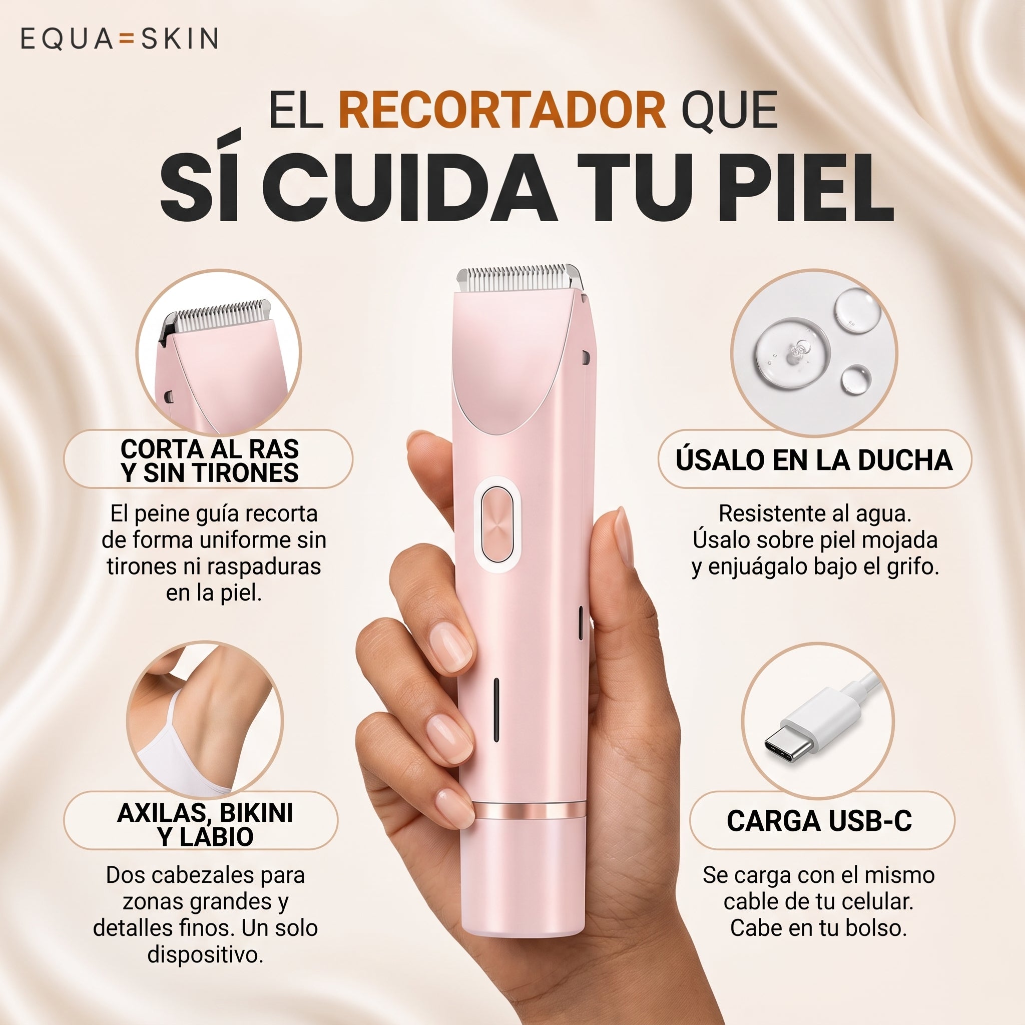 EQUA SKIN Smooth | Rasuradora Corporal 2 en 1